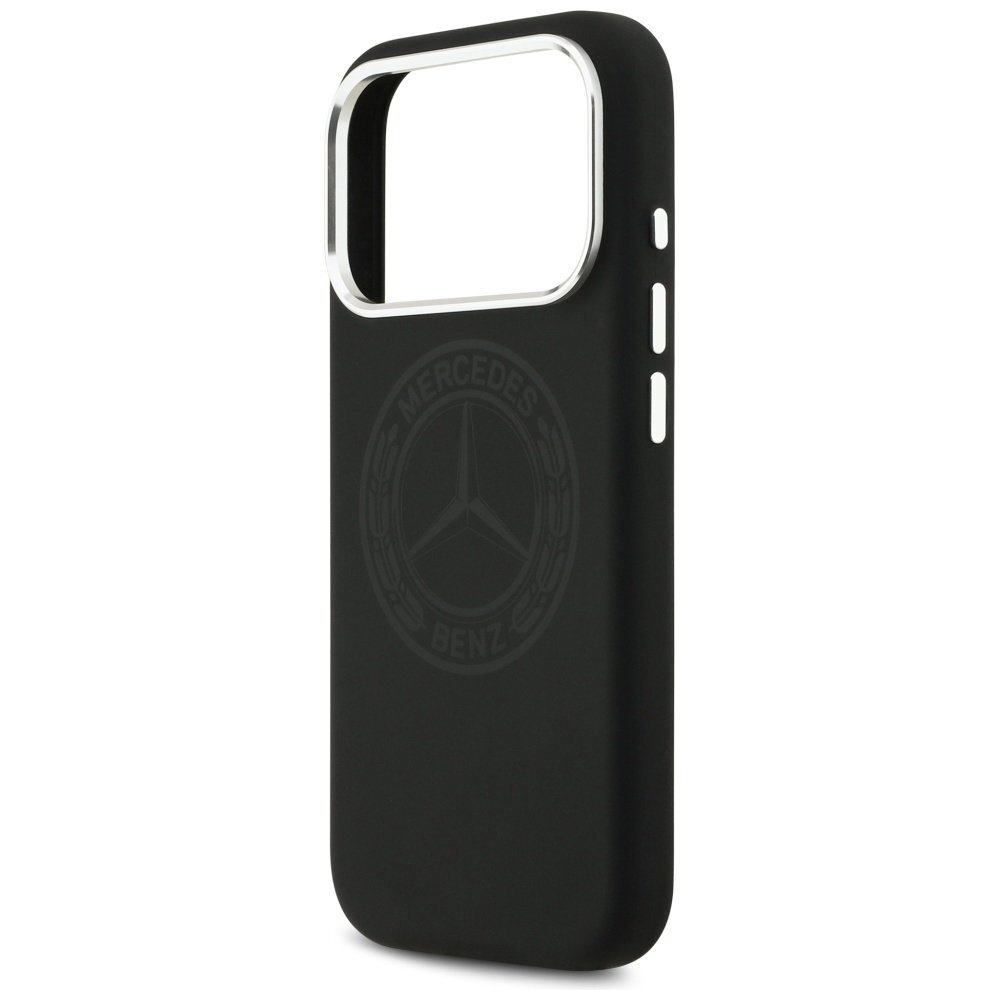 iPhone 17 Pro Mercedes Silicone Vintage Logo MagSafe dėklas – juodas 5