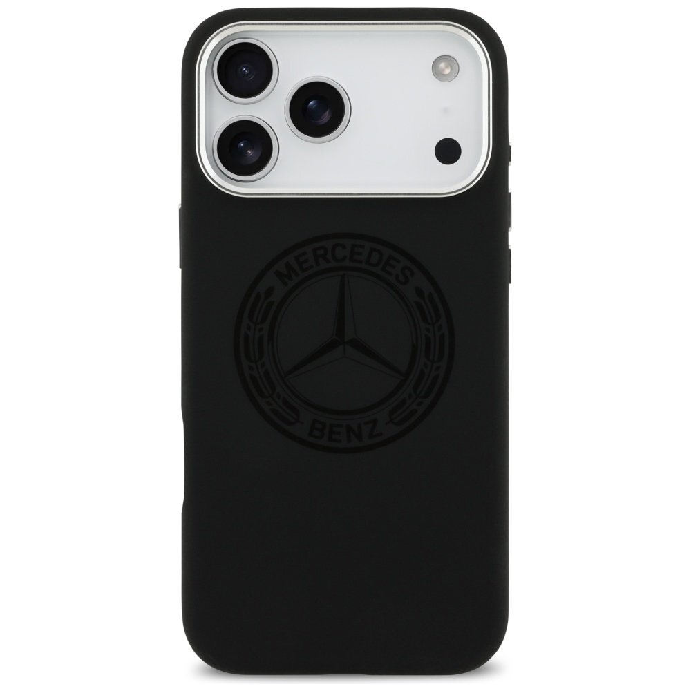 iPhone 17 Pro Max Mercedes Silicone Vintage Logo MagSafe dėklas – juodas 2 iPhone 17 Pro Max Mercedes Silicone Vintage Logo MagSafe dėklas – juodas 2
