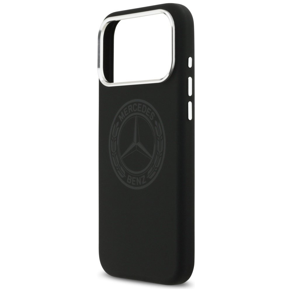 iPhone 17 Pro Max Mercedes Silicone Vintage Logo MagSafe dėklas – juodas 5