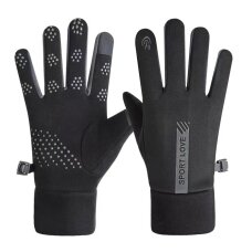Men's windproof phone Pirštinės - Juodas ir pilkos spalvos