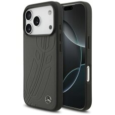iPhone 17 Pro Mercedes odinis Large Laurel Leave dėklas su MagSafe – juodai pilkas