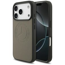 iPhone 17 Pro dėklas Mercedes Leather Vintage Logo MagSafe – smėlio spalvos iPhone 17 Pro dėklas Mercedes Leather Vintage Logo MagSafe – smėlio spalvos