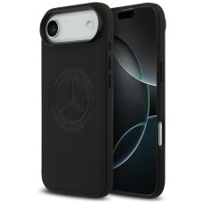 iPhone Air dėklas Mercedes Leather Vintage Logo, MagSafe – juodas