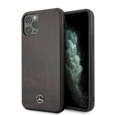 Originalus dėklas Mercedes MEHCN65VWOBR iPhone 11 Pro Max hard case tamsiai rudas Wood Line Rosewood (cdx22) USC056