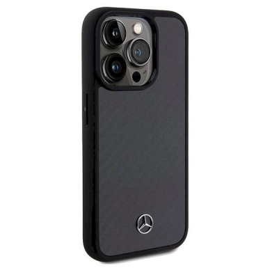 Mercedes Anglies pluošto Dynamic dėklas skirtas iPhone 15 Pro - Juodas 3