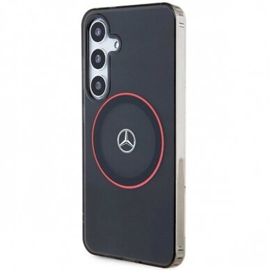 Mercedes Double Layer W Red MagSafe Dėklas Samsung Galaxy S24 - Juodas 1 Mercedes Double Layer W Red MagSafe Dėklas Samsung Galaxy S24 - Juodas 1