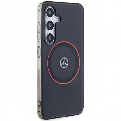 Mercedes Double Layer W Red MagSafe Dėklas Samsung Galaxy S24 - Juodas 3 Mercedes Double Layer W Red MagSafe Dėklas Samsung Galaxy S24 - Juodas 3