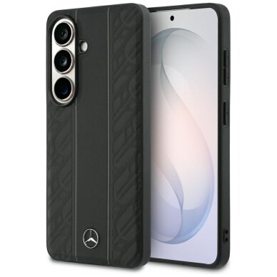 Samsung Galaxy S26 Mercedes Laurel Leaves Vertical Stripes MagSafe dėklas – juodas Samsung Galaxy S26 Mercedes Laurel Leaves Vertical Stripes MagSafe dėklas – juodas