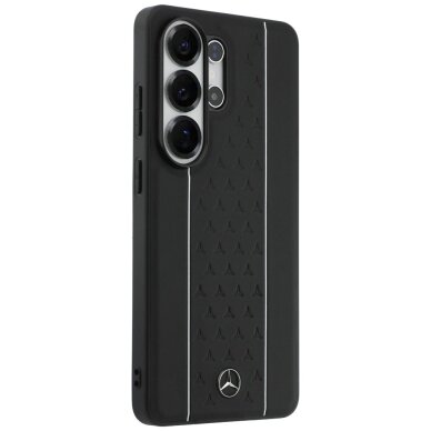 Samsung Galaxy S26 Ultra Mercedes Laurel Leaves Vertical Stripes MagSafe dėklas – juodas ir baltas 3