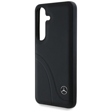 Mercedes Odinis Curved Stitches Dėklas skirtas Samsung Galaxy S25 - Juodas 5