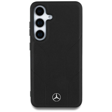 Mercedes Odinis Debossed Lines MagSafe Dėklas skirtas Samsung Galaxy S25 - Juodas 2