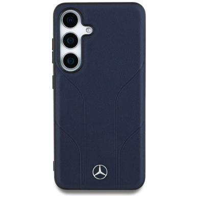 Mercedes Odinis Debossed Lines MagSafe Dėklas skirtas Samsung Galaxy S25 - Mėlynas 2