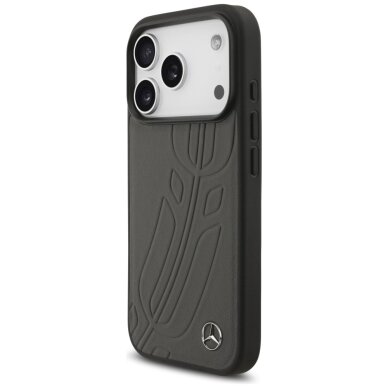 iPhone 17 Pro Mercedes odinis Large Laurel Leave dėklas su MagSafe – juodai pilkas 1