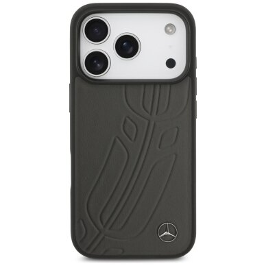 iPhone 17 Pro Mercedes odinis Large Laurel Leave dėklas su MagSafe – juodai pilkas 2