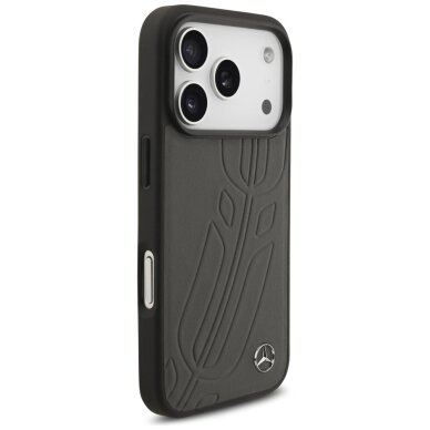 iPhone 17 Pro Mercedes odinis Large Laurel Leave dėklas su MagSafe – juodai pilkas 3