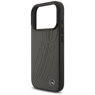 iPhone 17 Pro Mercedes odinis Large Laurel Leave dėklas su MagSafe – juodai pilkas 5