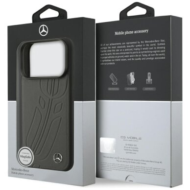 iPhone 17 Pro Mercedes odinis Large Laurel Leave dėklas su MagSafe – juodai pilkas 7