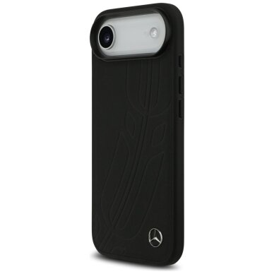 iPhone Air dėklas Mercedes Leather Large Laurel Leave, MagSafe – juodas 1