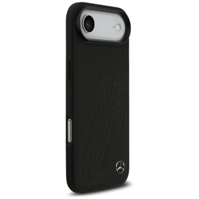 iPhone Air dėklas Mercedes Leather Large Laurel Leave, MagSafe – juodas 3