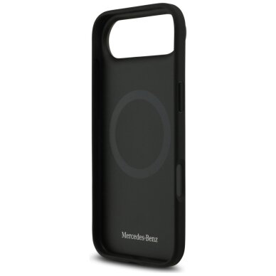 iPhone Air dėklas Mercedes Leather Large Laurel Leave, MagSafe – juodas 6