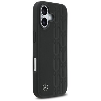 iPhone 17 dėklas Mercedes Leather Laurel Leaves, MagSafe – juodas 3