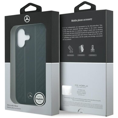iPhone 17 Mercedes odinis dėklas su laurų juostomis ir MagSafe - juodas 7 iPhone 17 Mercedes odinis dėklas su laurų juostomis ir MagSafe - juodas 7