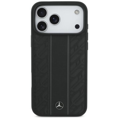 iPhone 17 Pro Max Mercedes Leather Laurel Leaves Stripes MagSafe dėklas – juodas 2 iPhone 17 Pro Max Mercedes Leather Laurel Leaves Stripes MagSafe dėklas – juodas 2