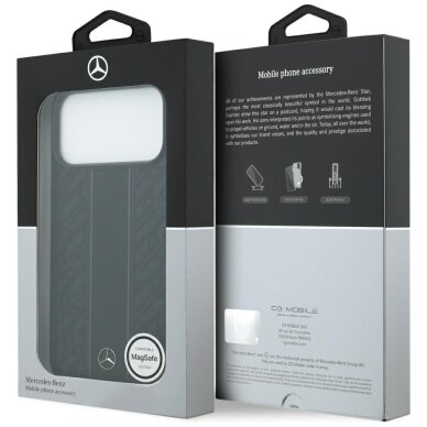 iPhone 17 Pro Max Mercedes Leather Laurel Leaves Stripes MagSafe dėklas – juodas 7 iPhone 17 Pro Max Mercedes Leather Laurel Leaves Stripes MagSafe dėklas – juodas 7