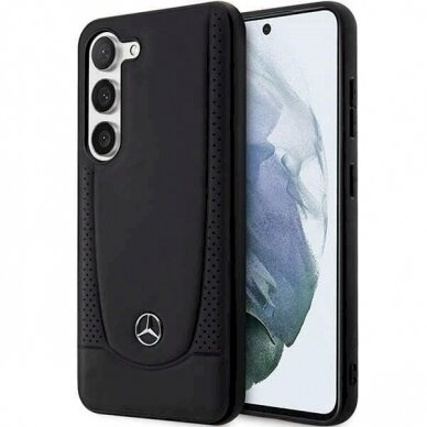 Samsung Galaxy S23 FE Dėklas Mercedes Leather Urban – juodas