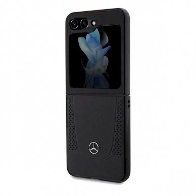 Mercedes Leather Urban dėklas skirtas Samsung Galaxy Z Flip 5 - Juodas 5 Mercedes Leather Urban dėklas skirtas Samsung Galaxy Z Flip 5 - Juodas 5