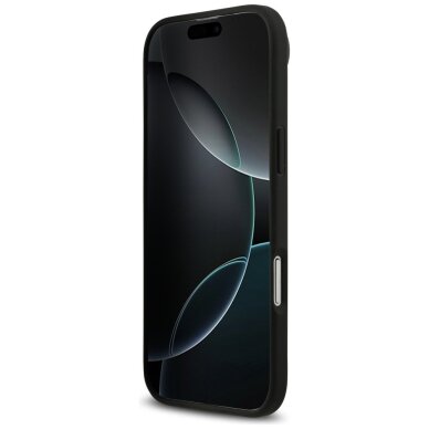 iPhone Air dėklas Mercedes Leather Vintage Logo, MagSafe – juodas 4