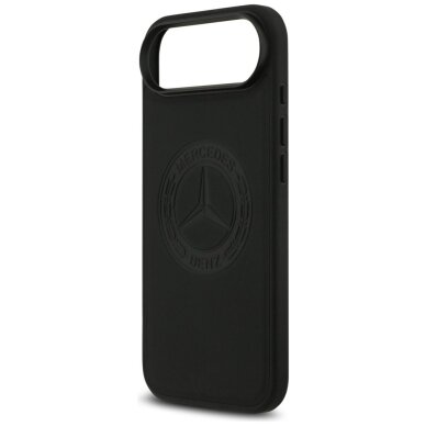 iPhone Air dėklas Mercedes Leather Vintage Logo, MagSafe – juodas 5