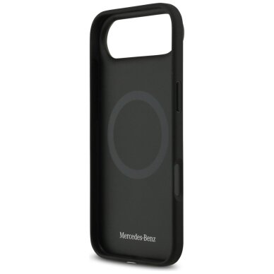 iPhone Air dėklas Mercedes Leather Vintage Logo, MagSafe – juodas 6