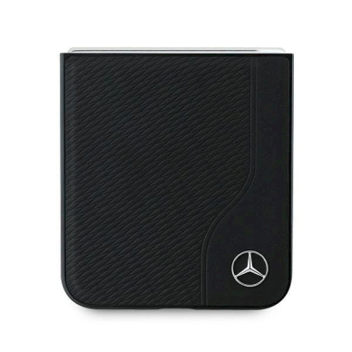 Mercedes Leather Wood Imitation MagSafe Dėklas Samsung Galaxy Z Flip 6 - Juodas 4 Mercedes Leather Wood Imitation MagSafe Dėklas Samsung Galaxy Z Flip 6 - Juodas 4