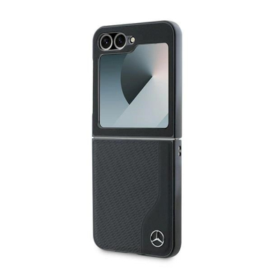 Mercedes Leather Wood Imitation MagSafe Dėklas Samsung Galaxy Z Flip 6 - Juodas 5 Mercedes Leather Wood Imitation MagSafe Dėklas Samsung Galaxy Z Flip 6 - Juodas 5