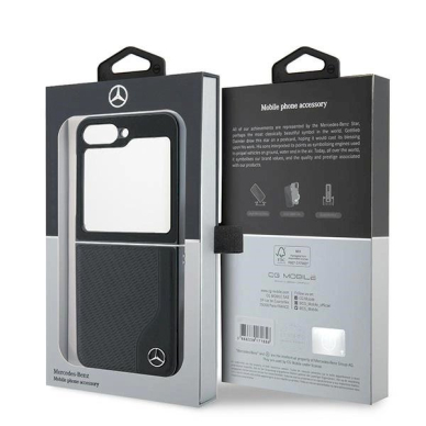 Mercedes Leather Wood Imitation MagSafe Dėklas Samsung Galaxy Z Flip 6 - Juodas 7 Mercedes Leather Wood Imitation MagSafe Dėklas Samsung Galaxy Z Flip 6 - Juodas 7