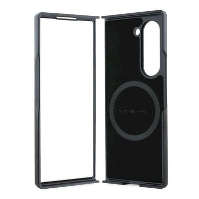 Mercedes Leather Wood Imitation MagSafe dėklas Samsung Galaxy Z Fold 6 - juodas 5 Mercedes Leather Wood Imitation MagSafe dėklas Samsung Galaxy Z Fold 6 - juodas 5