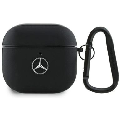 Mercedes MEA4CSLBK AirPods 4 cover Juodas/Juodas Odinis Metal Logo