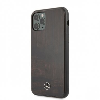 Originalus dėklas Mercedes MEHCN65VWOBR iPhone 11 Pro Max hard case tamsiai rudas Wood Line Rosewood (cdx22) USC056 1
