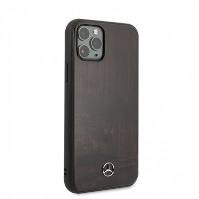 Originalus dėklas Mercedes MEHCN65VWOBR iPhone 11 Pro Max hard case tamsiai rudas Wood Line Rosewood (cdx22) USC056 4