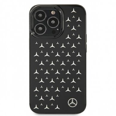 Originalus Mercedes dėklas MEHCP13LESPBK iPhone 13 Pro / 13 6,1" Juodas Silver Stars Pattern 2