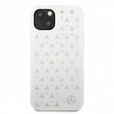 Dėklas Mercedes Silver Stars Pattern iPhone 13 6,1" baltas MEHCP13MESPWH 2 Dėklas Mercedes Silver Stars Pattern iPhone 13 6,1" baltas MEHCP13MESPWH 2