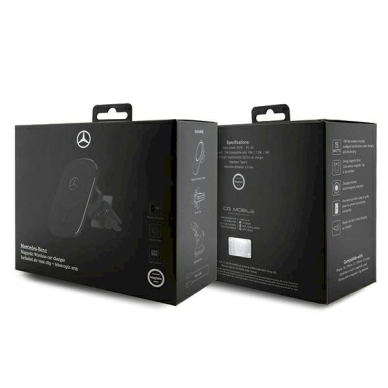 Mercedes MEWCCGSLK 15W induction holder for air vent/glass black/black Silver Stars MagSafe 3 Mercedes MEWCCGSLK 15W induction holder for air vent/glass black/black Silver Stars MagSafe 3