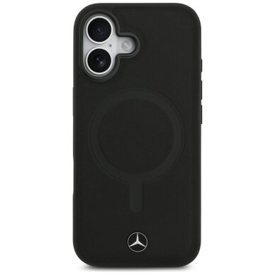 iPhone 17 dėklas Mercedes Plain Smooth Leather, MagSafe – juodas 2 iPhone 17 dėklas Mercedes Plain Smooth Leather, MagSafe – juodas 2