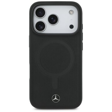 iPhone 17 Pro dėklas Mercedes Plain Smooth Leather su MagSafe – juodas 2 iPhone 17 Pro dėklas Mercedes Plain Smooth Leather su MagSafe – juodas 2