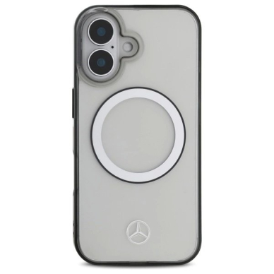 Dėklas Mercedes Printed Logo MagSafe iPhone 16 - Clear 2 Dėklas Mercedes Printed Logo MagSafe iPhone 16 - Clear 2