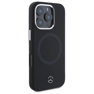 Dėklas Mercedes Silicone Tonal Logo MagSafe iPhone 16 Pro Max - Juodas 3 Dėklas Mercedes Silicone Tonal Logo MagSafe iPhone 16 Pro Max - Juodas 3