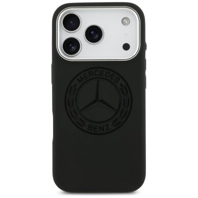 iPhone 17 Pro Mercedes Silicone Vintage Logo MagSafe dėklas – juodas 2