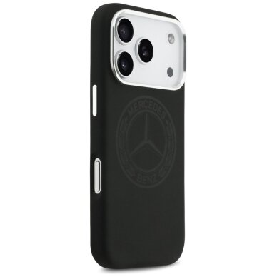 iPhone 17 Pro Mercedes Silicone Vintage Logo MagSafe dėklas – juodas 3