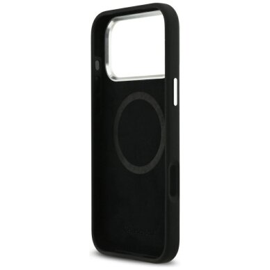 iPhone 17 Pro Max Mercedes Silicone Vintage Logo MagSafe dėklas – juodas 6